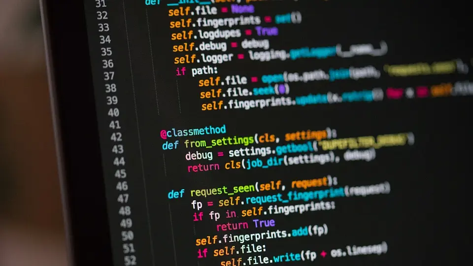 Database code displayed in a dark editor window