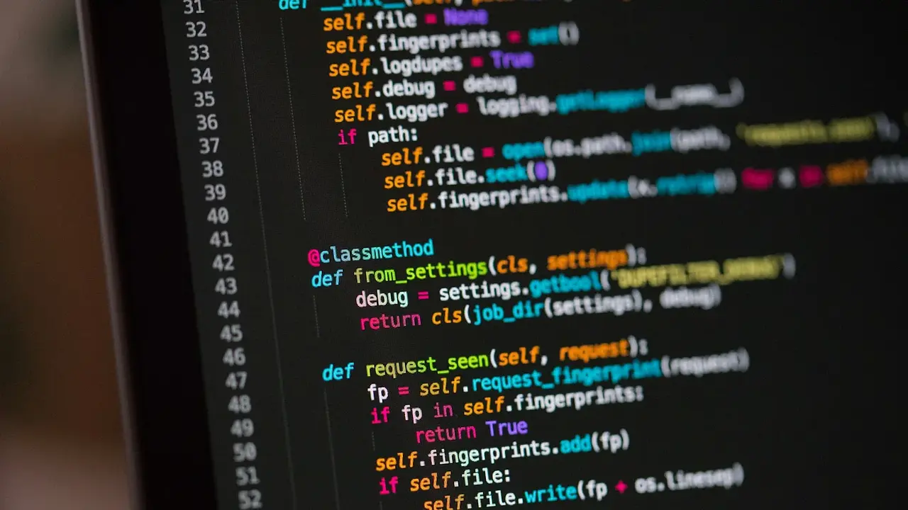 Database code displayed in a dark editor window